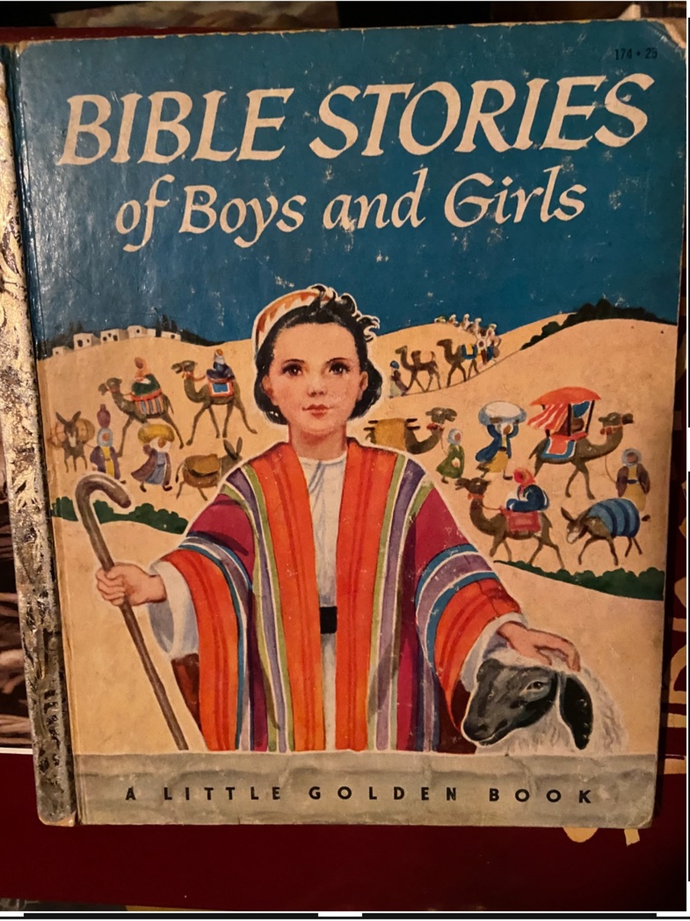 Vintage 50s 1950s Little Golden Book Bible Stories of Boys and Girls Moses cover